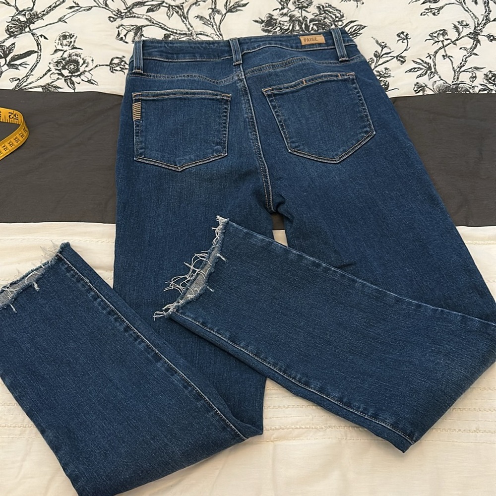 PAIGE hoxton slim Women's Blue Jeans